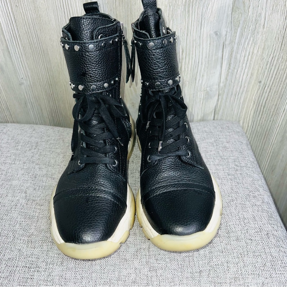 Sam Edelman Resnie Studded Sneaker Combat Boots - Picture 7 of 11